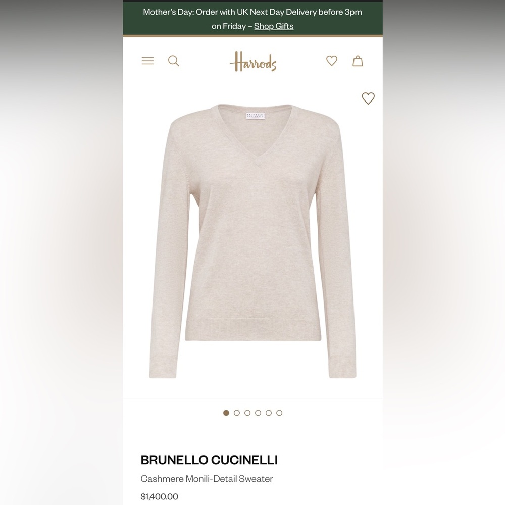 Brunello Cucinelli Monili Detail Cashmere Silk Piece Made in Italy
